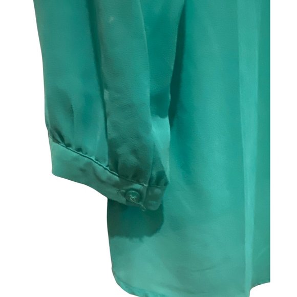 Anthropology Pins & Needles green sheer blouse sz Large - Picture 6 of 7